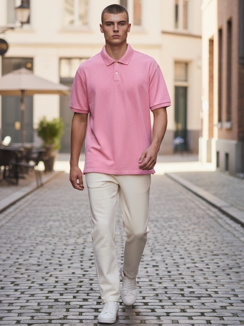 Old Navy Men’s Pink Polo Short Sleeve Knit Shirt